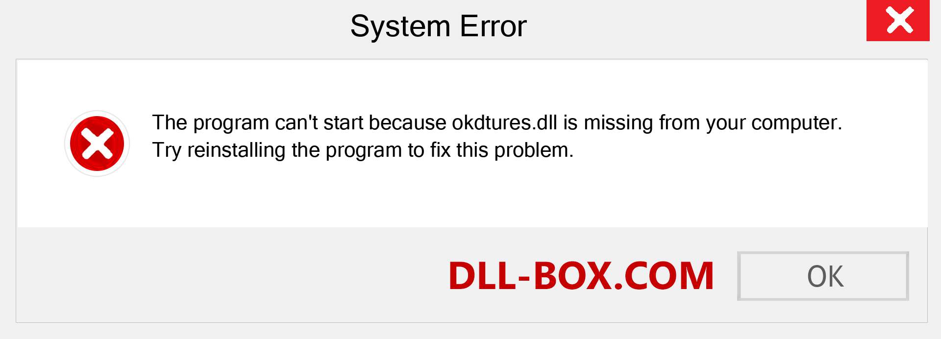  okdtures.dll file is missing?. Download for Windows 7, 8, 10 - Fix  okdtures dll Missing Error on Windows, photos, images
